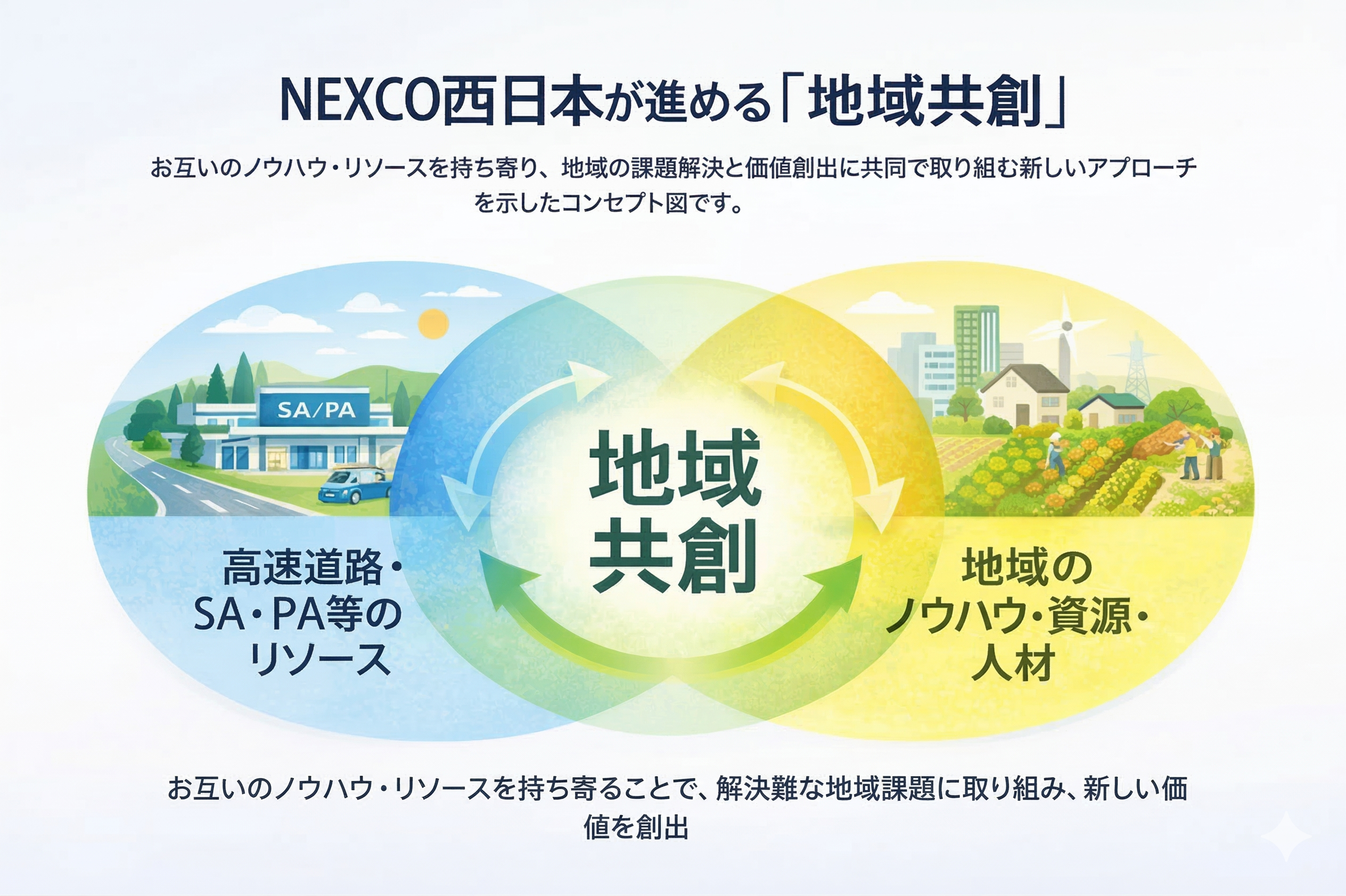 NEXCO西日本の地域共創コンセプト図